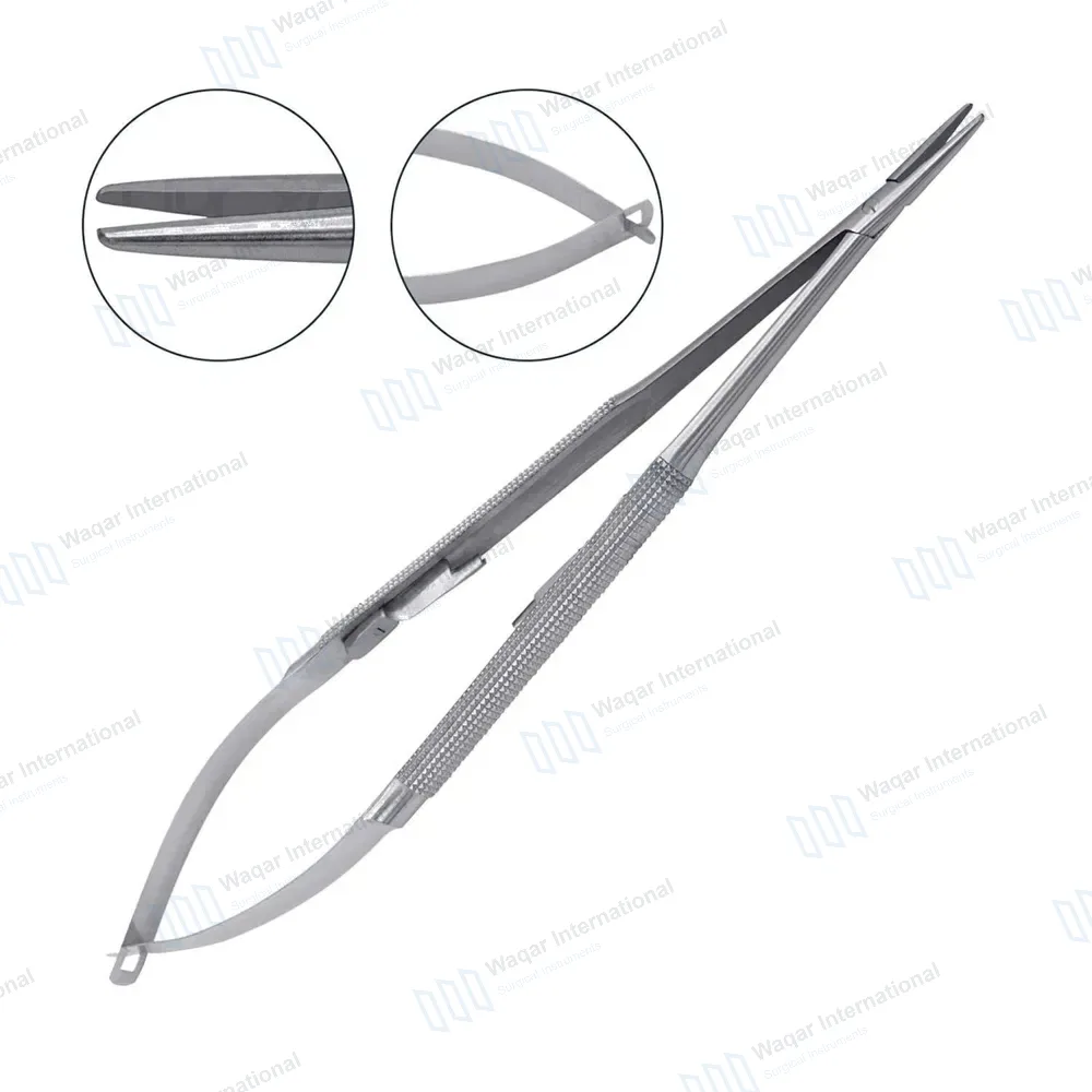 Castroviejo Needle Holder 6″ Straight Smooth Tip with Lock