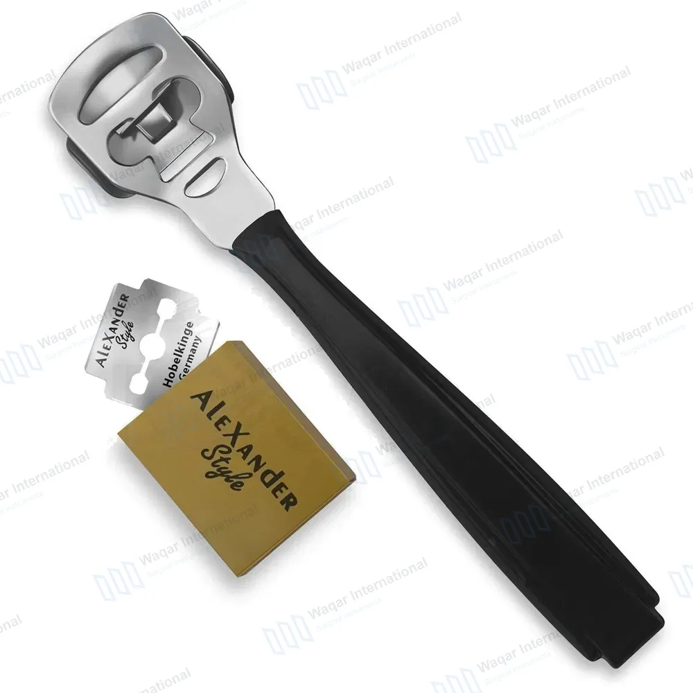 Foot Callus Shaver Hard Skin Corn Remover with 10 Replacement Blades – Black
