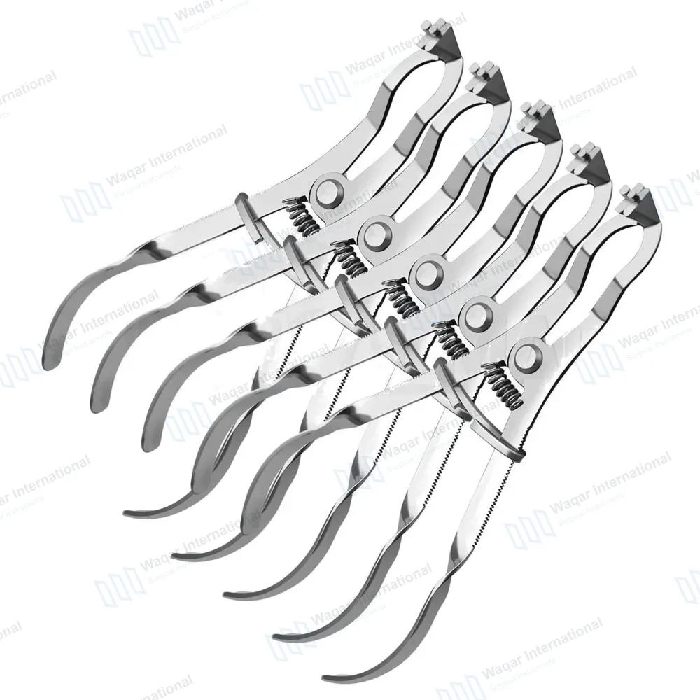 5 Pcs Ivory Light Rubber Dam Clamp Forceps 6.7″