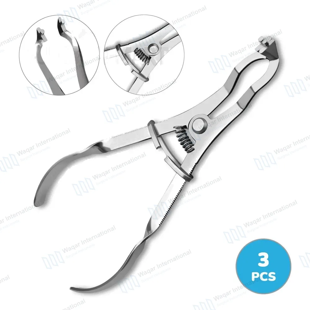 3 Pcs Ivory Light Rubber Dam Clamp Forceps 6.7″