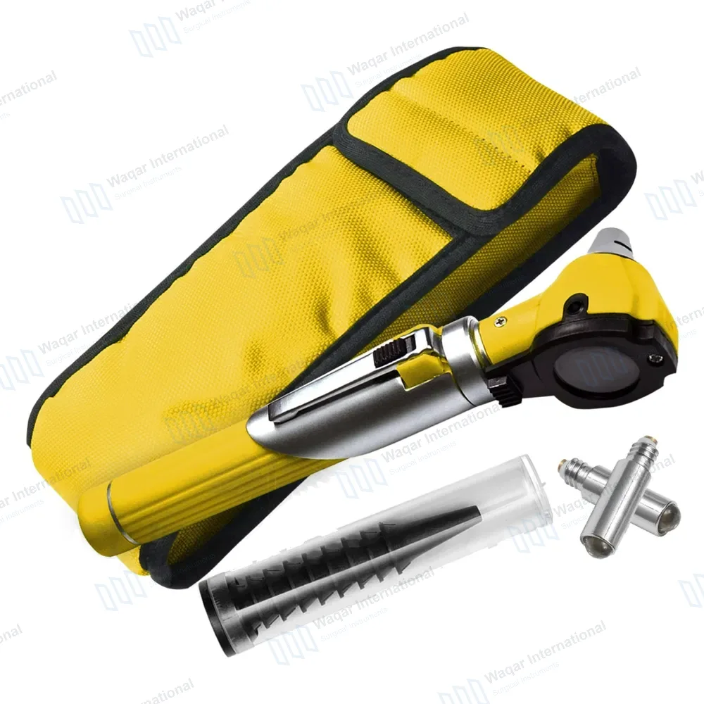13 Pcs Fiber Optic Mini Otoscope Set – Yellow
