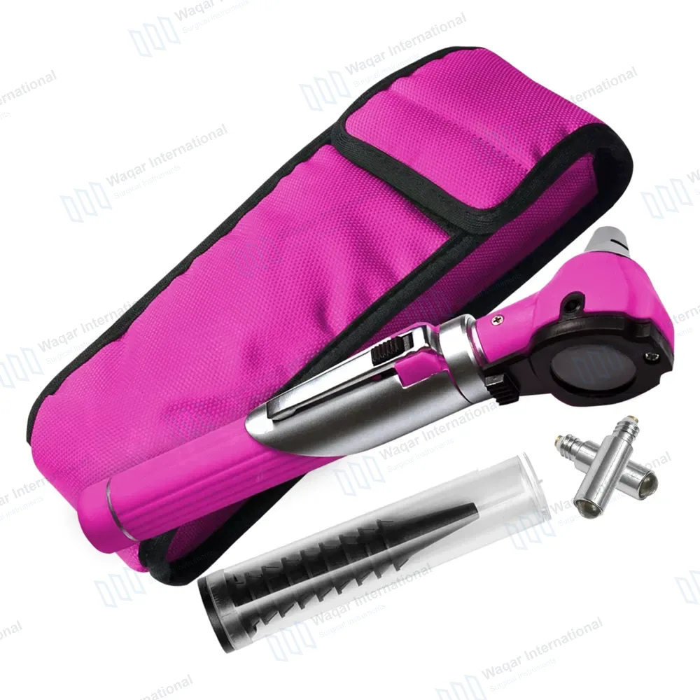13 Pcs Fiber Optic Mini Otoscope Set – Magenta