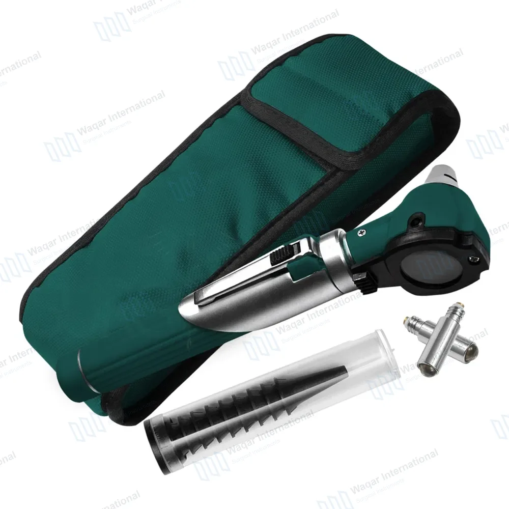 13 Pcs Fiber Optic Mini Otoscope Set – Hunter Green