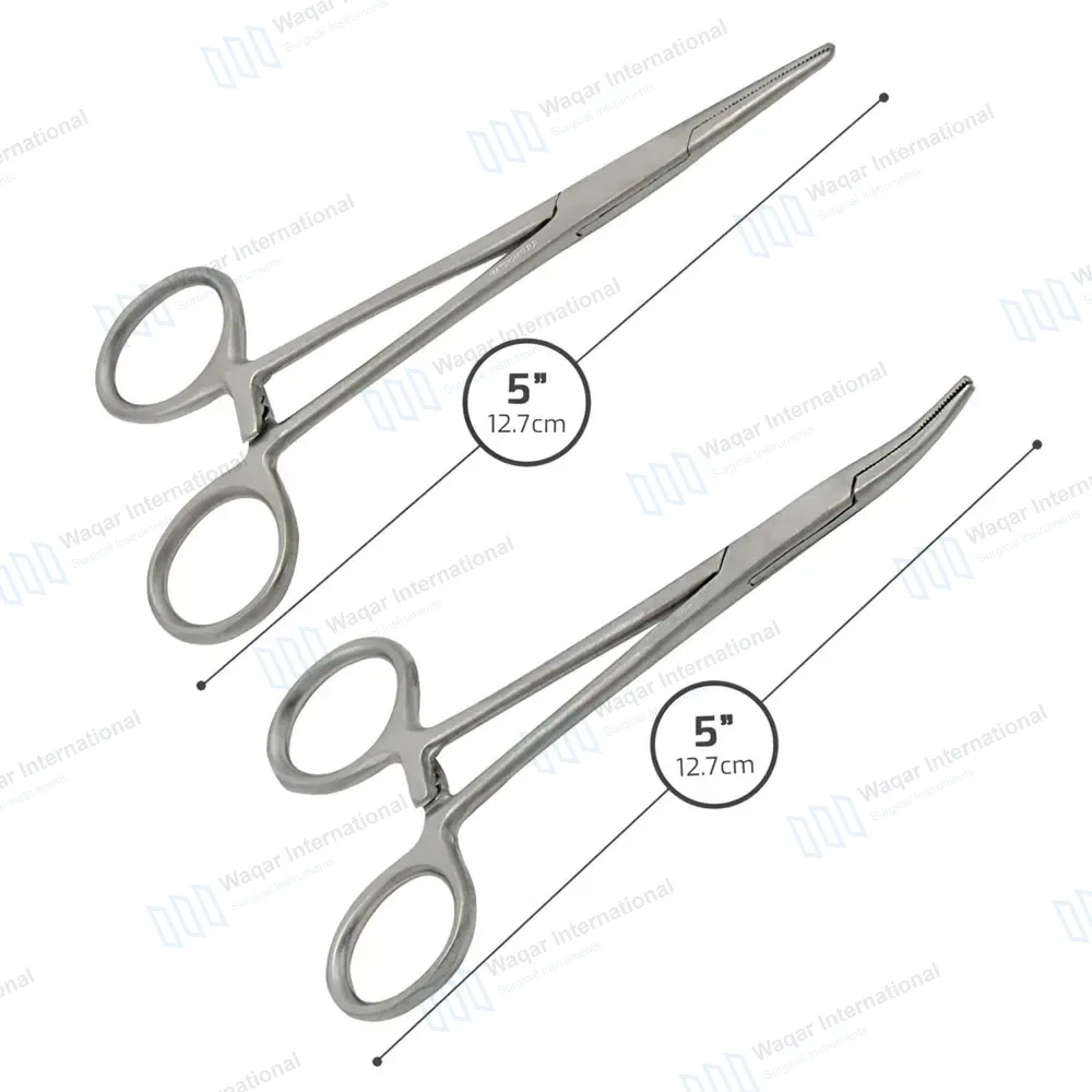 10 Pcs Mosquito Hemostat Forceps 5″ Straight & Curved