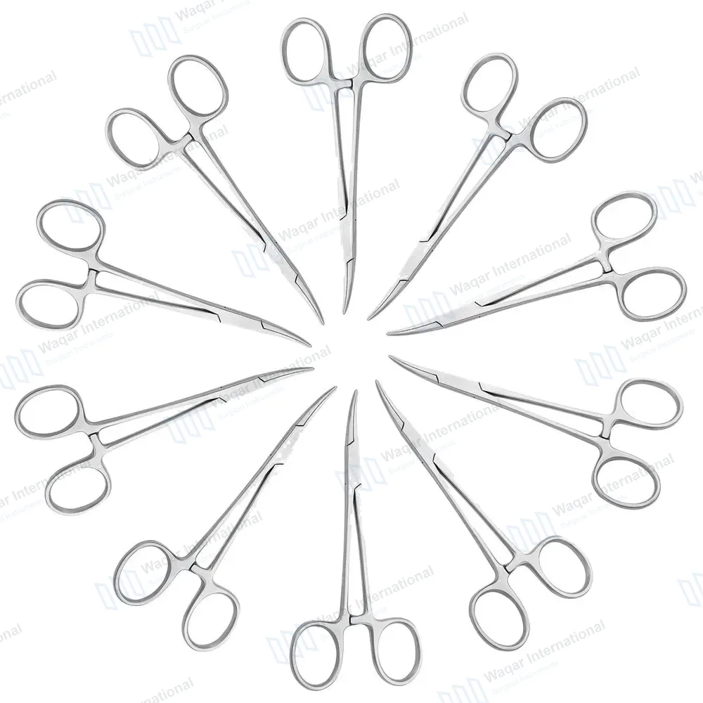 10 Pcs Mosquito Hemostat Locking Forceps 5″ Curved