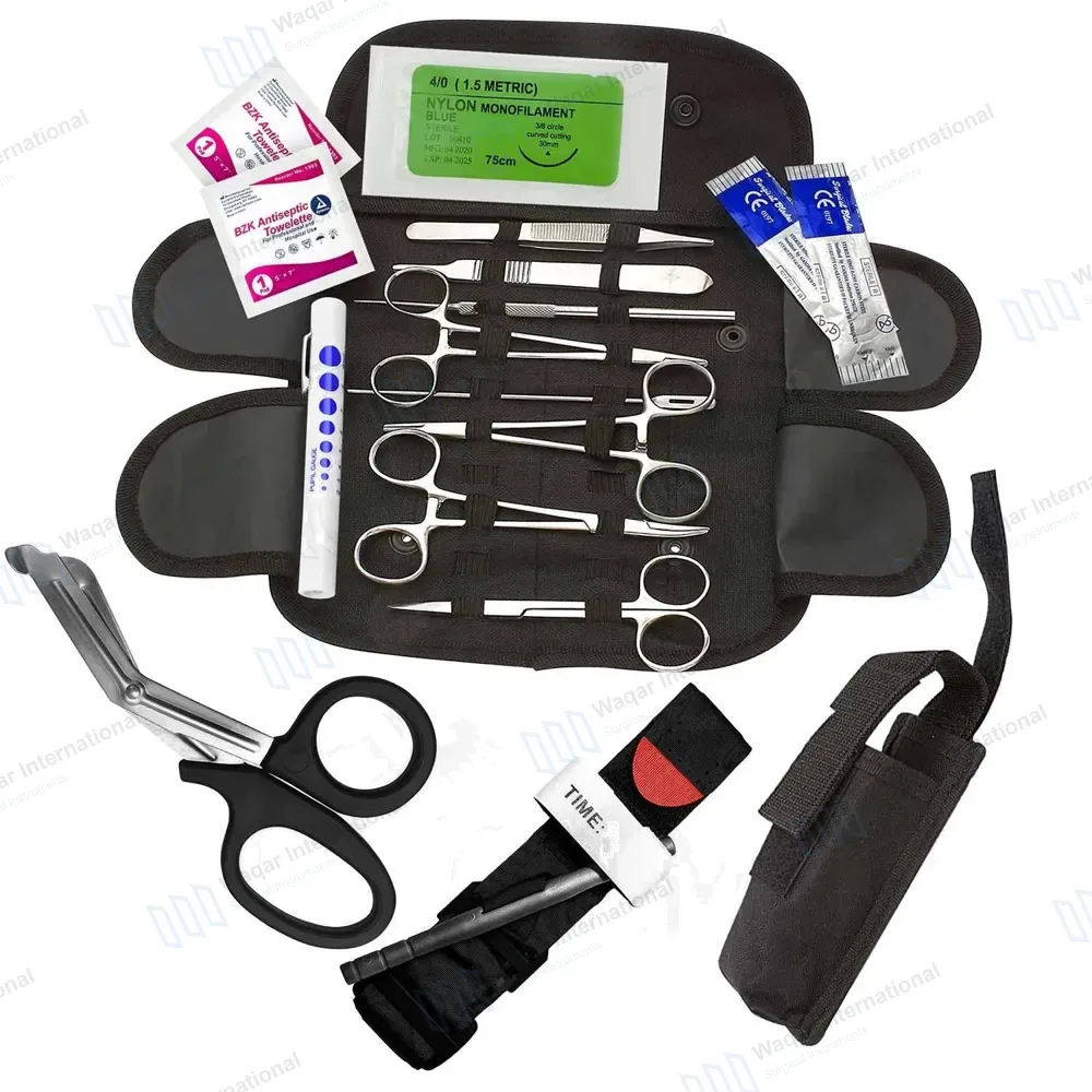 23 Pcs Emergency Survival First Aid Kit with Tourniquet & Trauma Shears