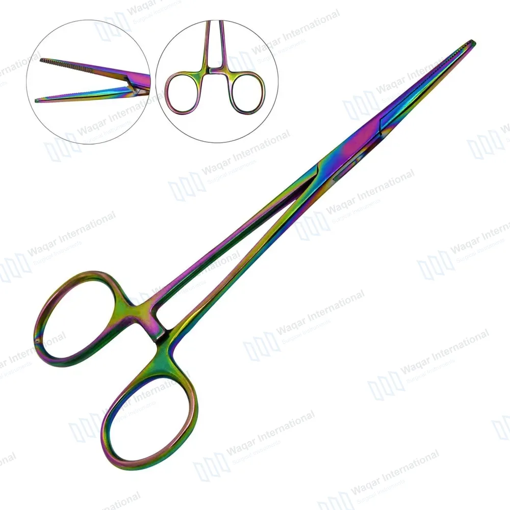 Multi Rainbow Color Kelly Hemostat Forceps 5.5″ Straight