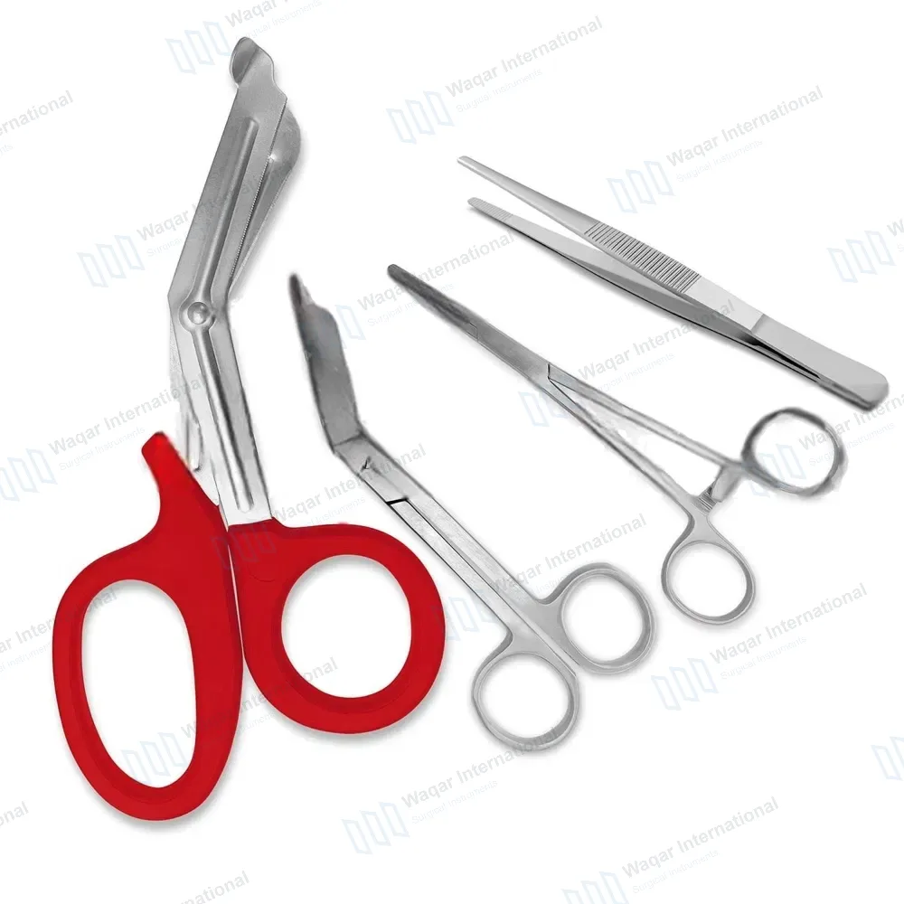 4 Pcs First Aid Paramedic Tools Set Nurse Kit – Red