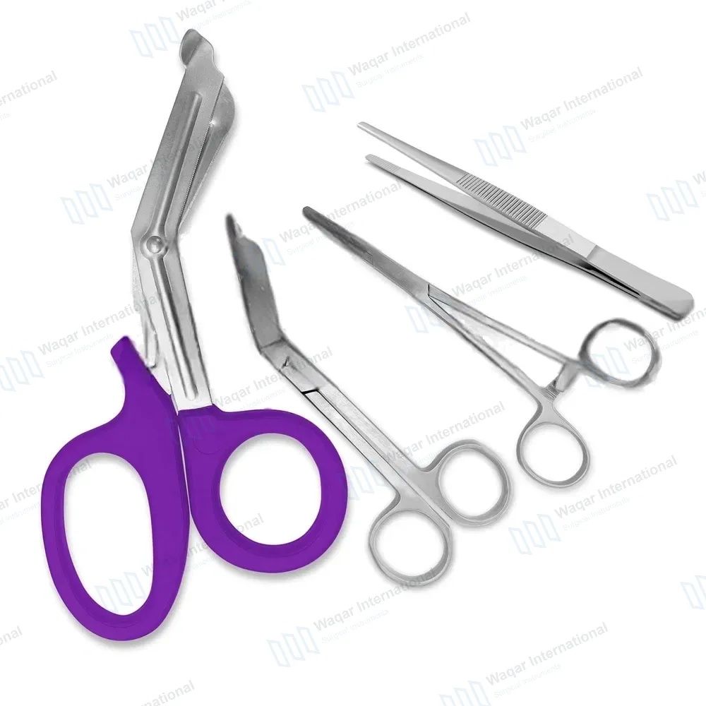 4 Pcs First Aid Paramedic Tools Set Nurse Kit – Purple