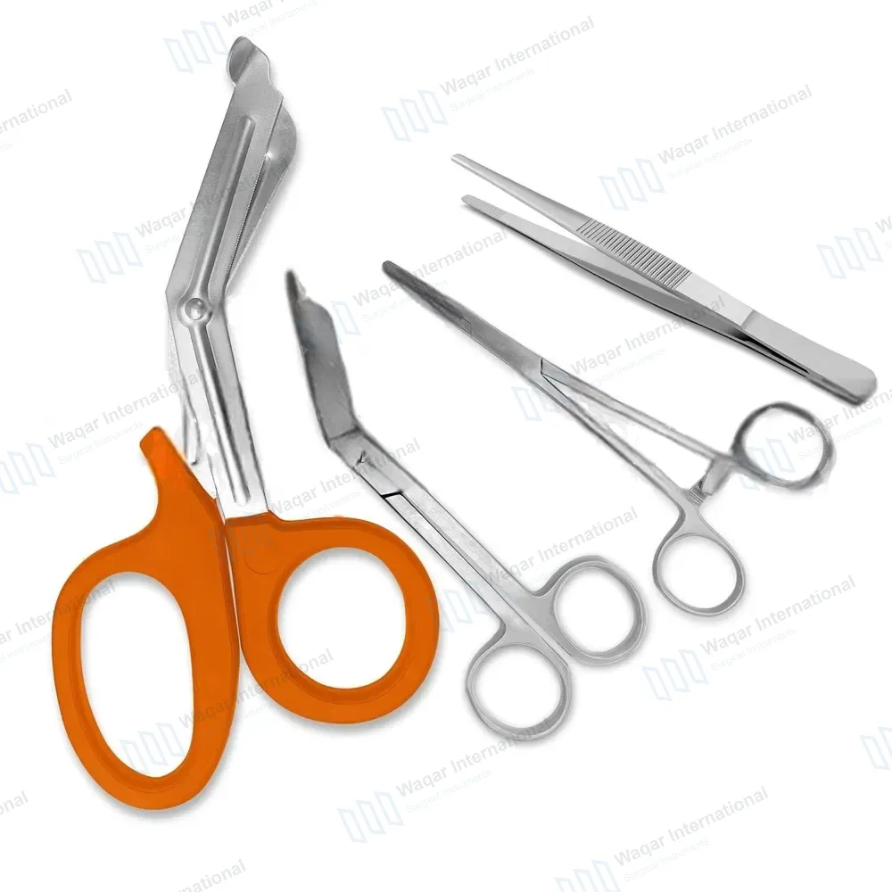 4 Pcs First Aid Paramedic Tools Set Nurse Kit – Orange