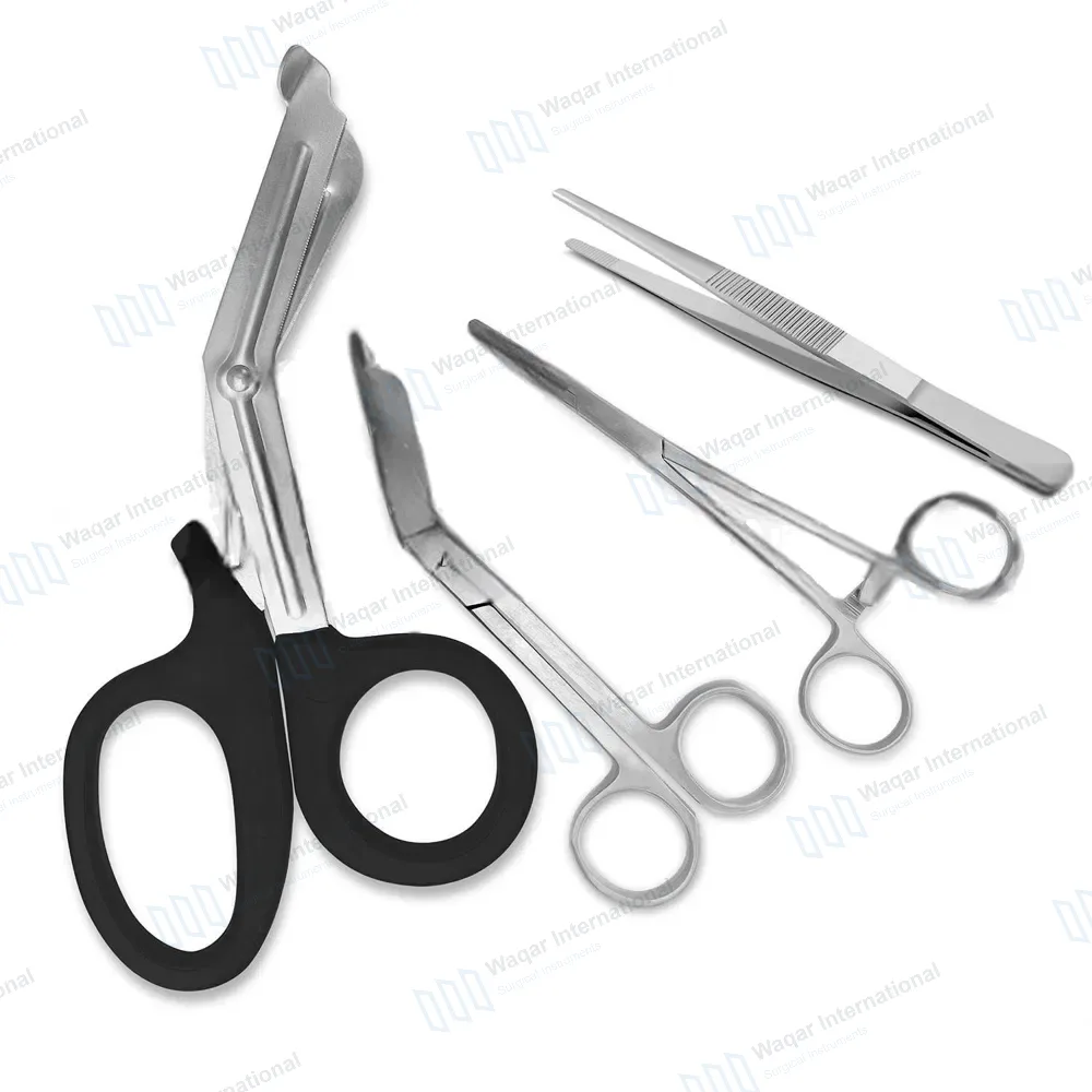 4 Pcs First Aid Paramedic Tools Set Nurse Kit – Black