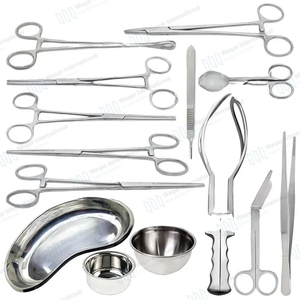 16 Pcs Basic Delivery Set Gynecology Surgical Instruments