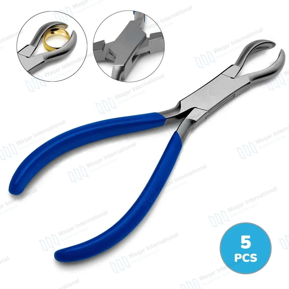 5 Pcs Ring Closing Segment Plier 6″ with PVC Grip Handle