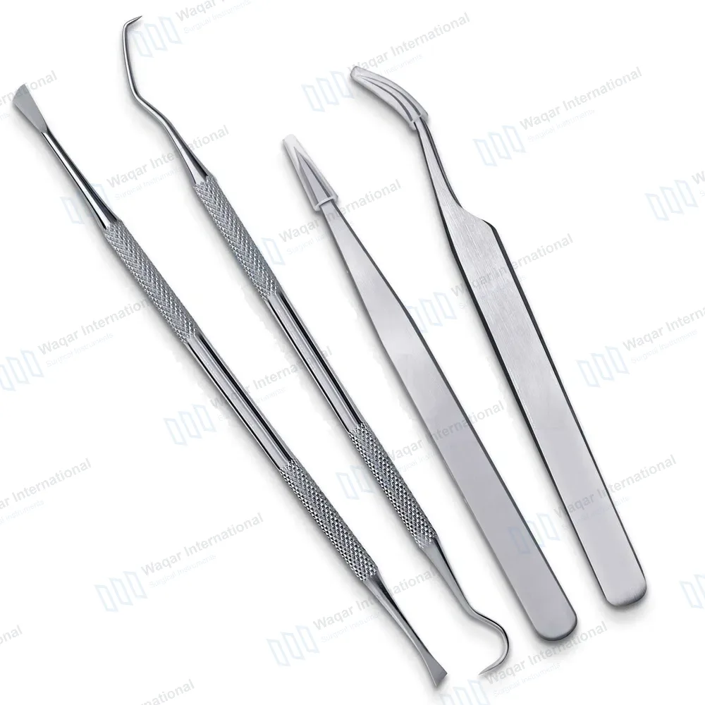 Vinyl Weeding Tool Kit – 4 Pcs Weeder Hook and Pick with Fine Tweezers