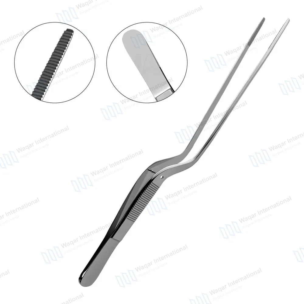 Adson Bayonet Dressing Forceps 8.25″ Serrated