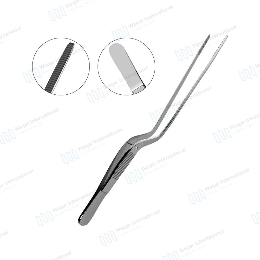 Lucae Ear Forceps 5.5″ Bayonet Shape with Serrated Tips