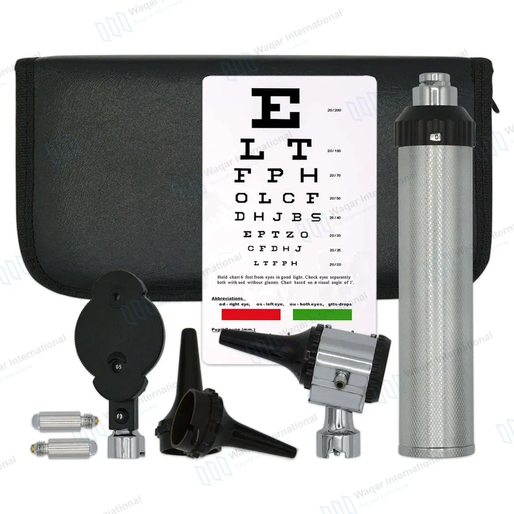 2-in-1 Otoscope & Ophthalmoscope Set for Ear, Nose & Eye Examination