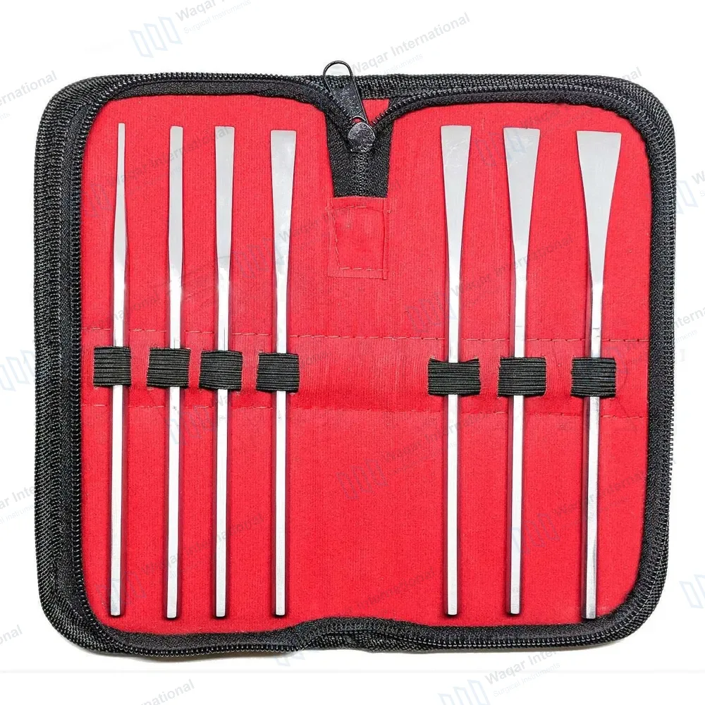 7 Pcs Sheehan Osteotome Set 2mm-15mm Straight Tips