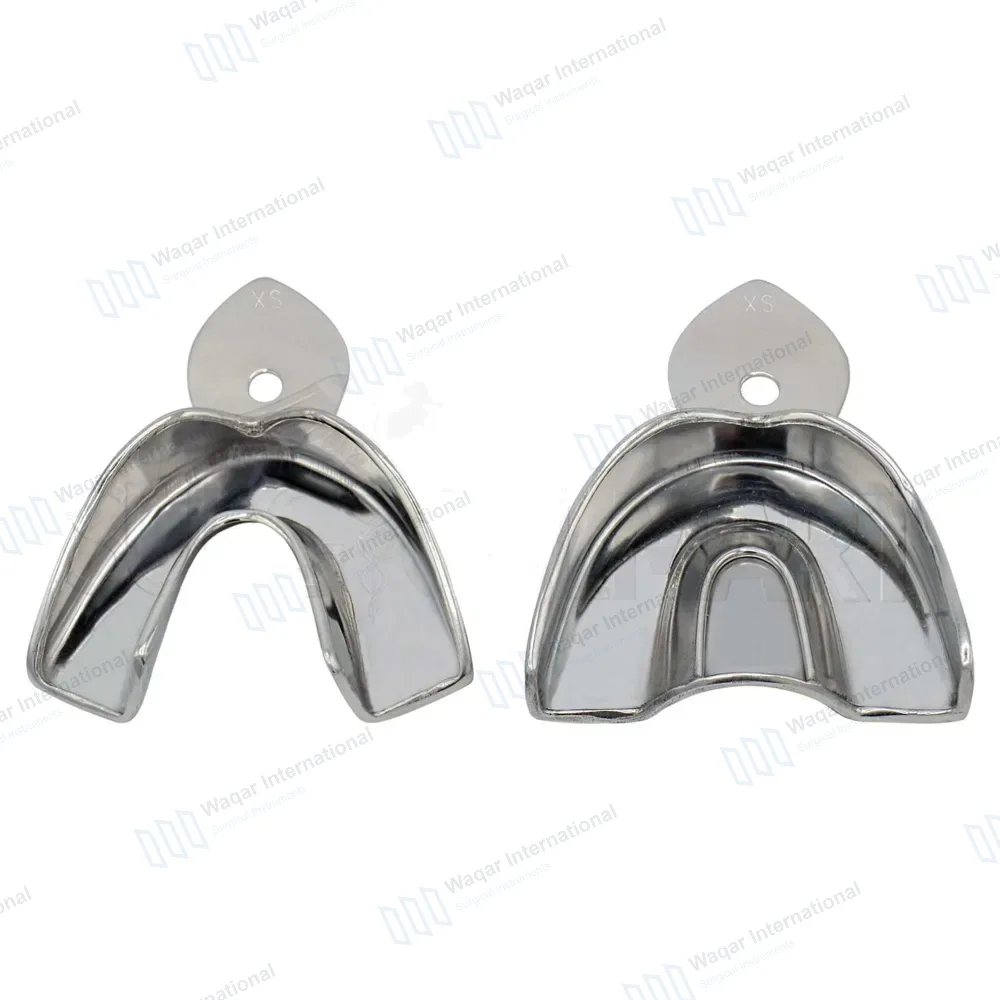Metal Impression Trays Solid X-Small Stainless Steel Upper & Lower