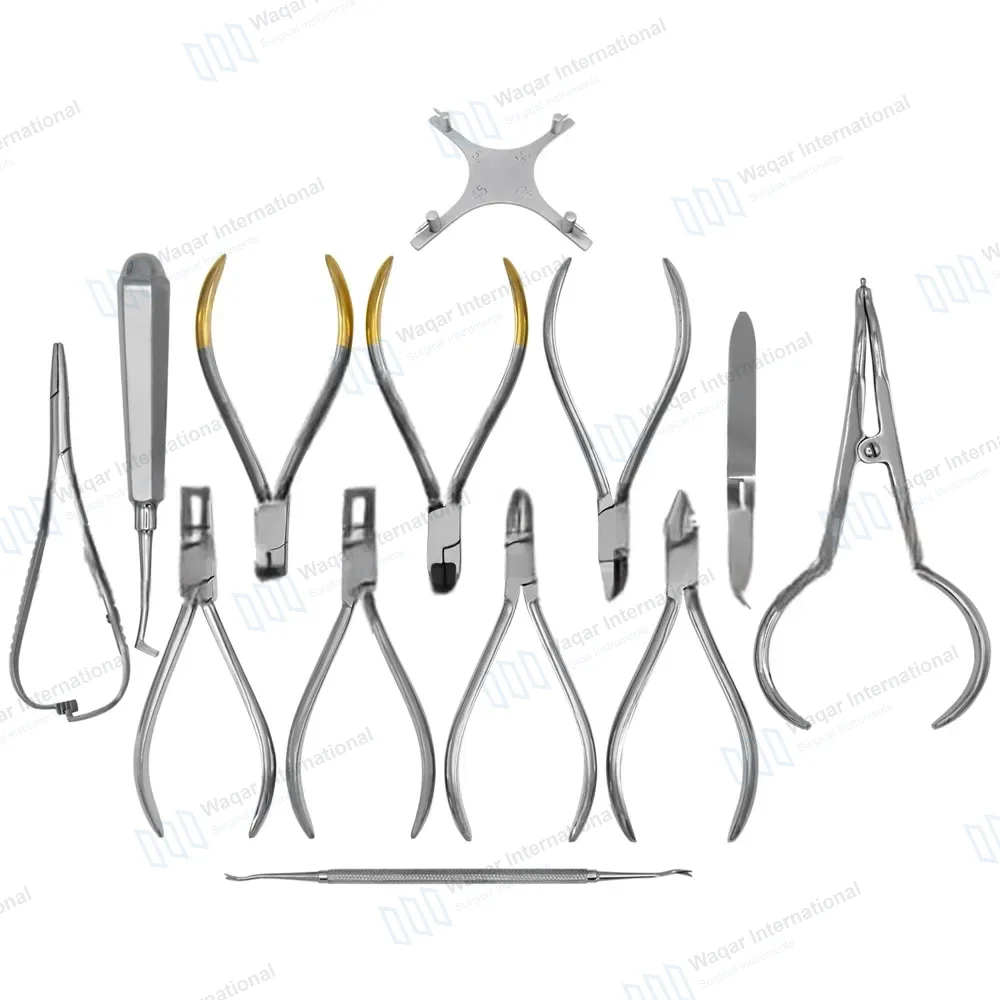 13 Pcs Orthodontic Instruments Set with Boone Gauge