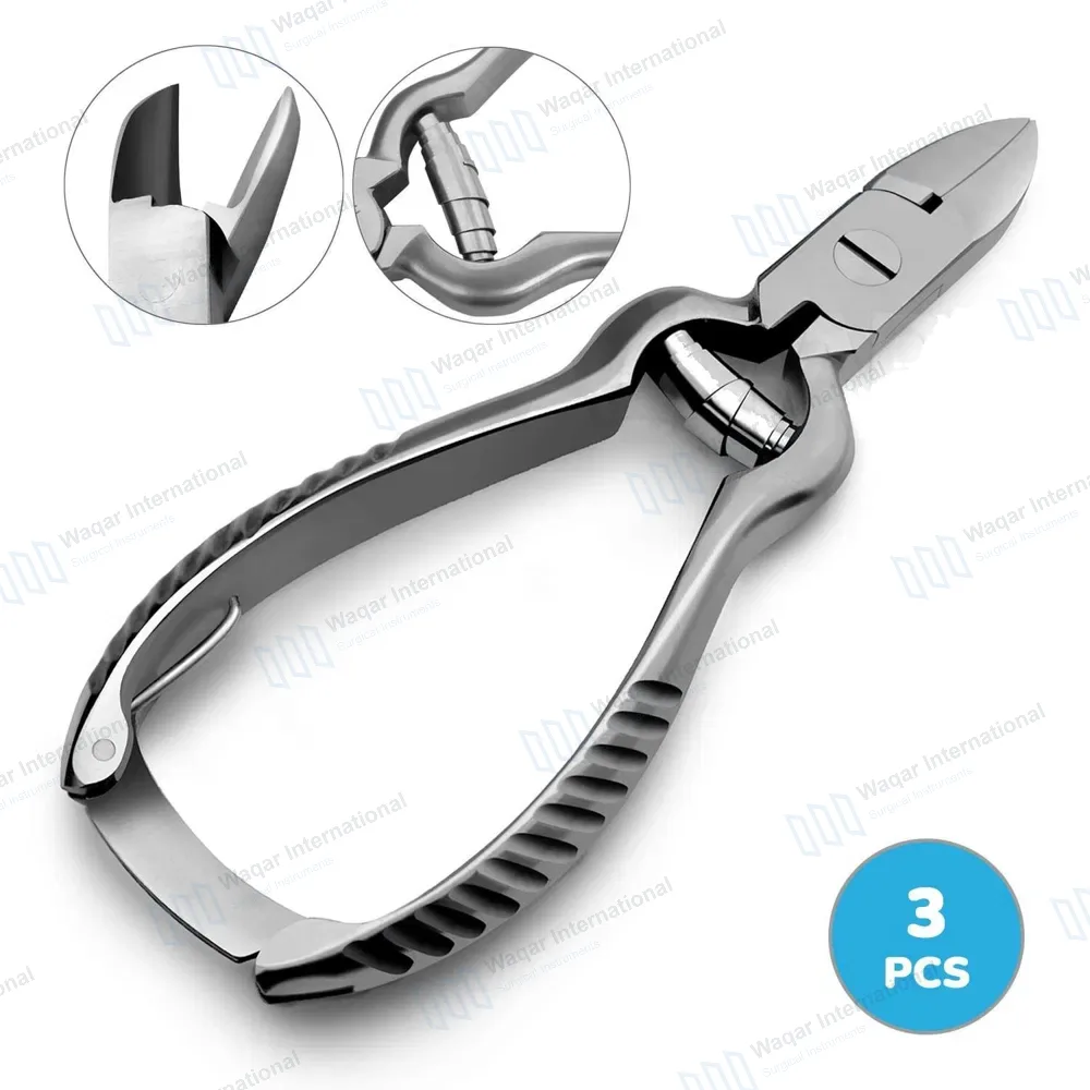 3 Pcs Barrel Spring Toenail Nippers 5.5″ (14cm)
