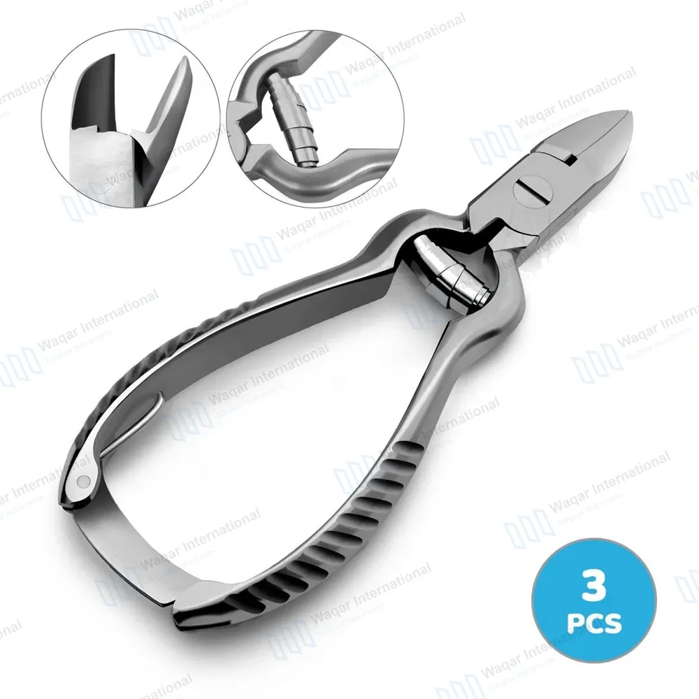 3 Pcs Barrel Spring Toenail Nippers 4.5″ (11.43cm)
