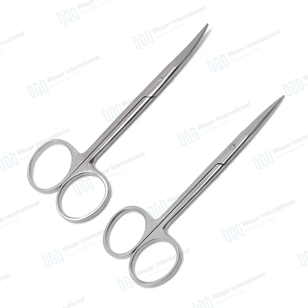 2 Iris Scissors Set 3.5″ Straight + Curved