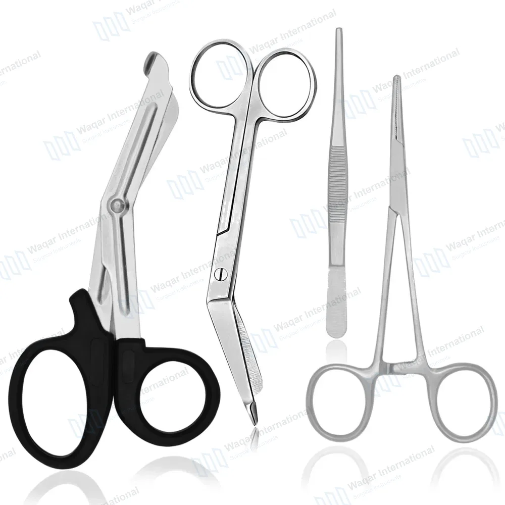 4 Pcs First Aid Paramedic Tools Set Nurse Kit