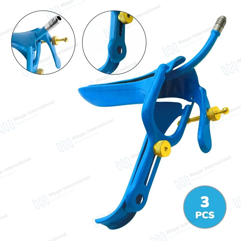 3 Graves LLETZ LEEP Blue Coated Vaginal Speculum X-Large