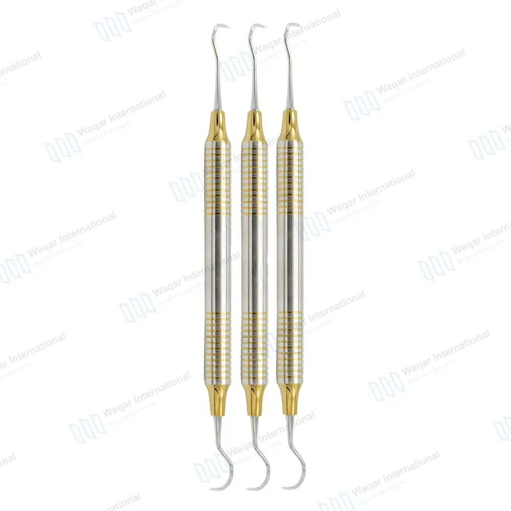 3 Dental Sickle Scaler Anterior Towner Jacquette U15-33 Double Ended