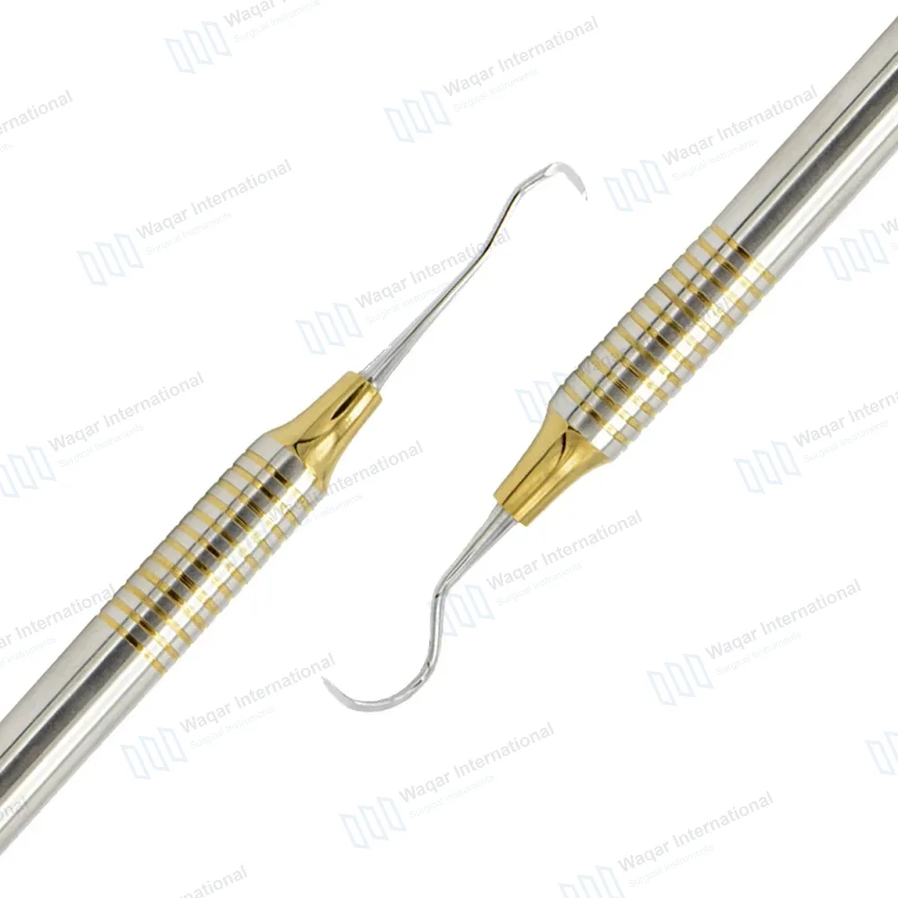 Sickle Scaler Anterior Towner Jacquette U15-33 DE Gold & Silver Hollow Handle