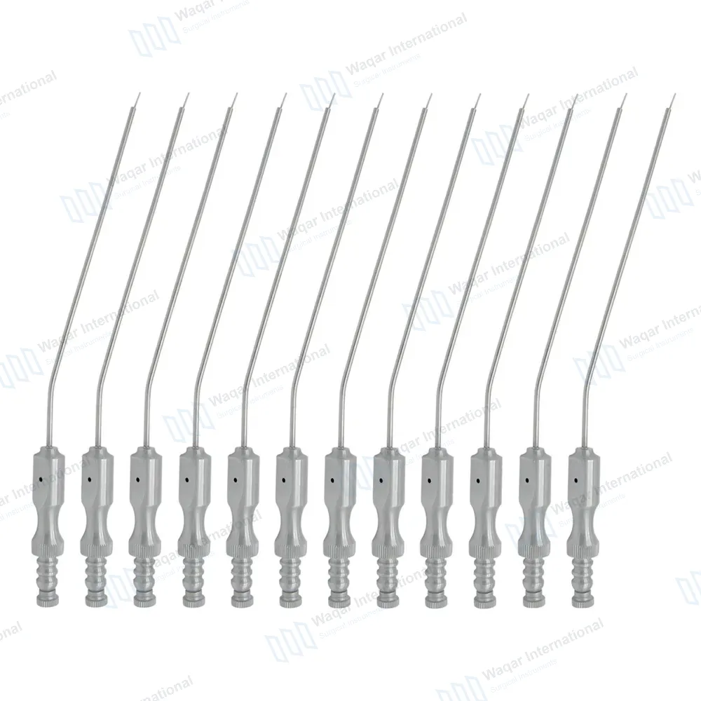 Frazier Suction Tube Set of 12 with Finger Cut-Off Angled