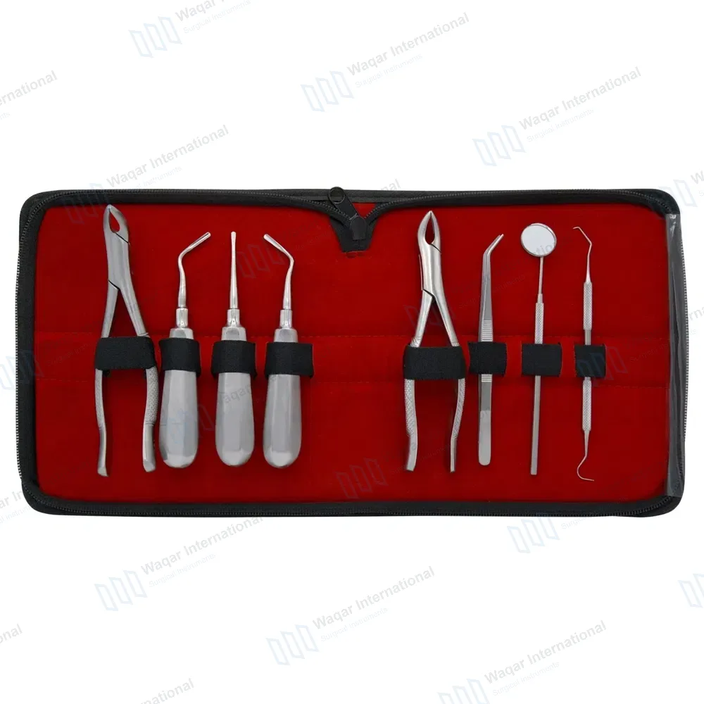 8 Pcs Basic Dental Surgery Extraction Forceps Elevator Kit