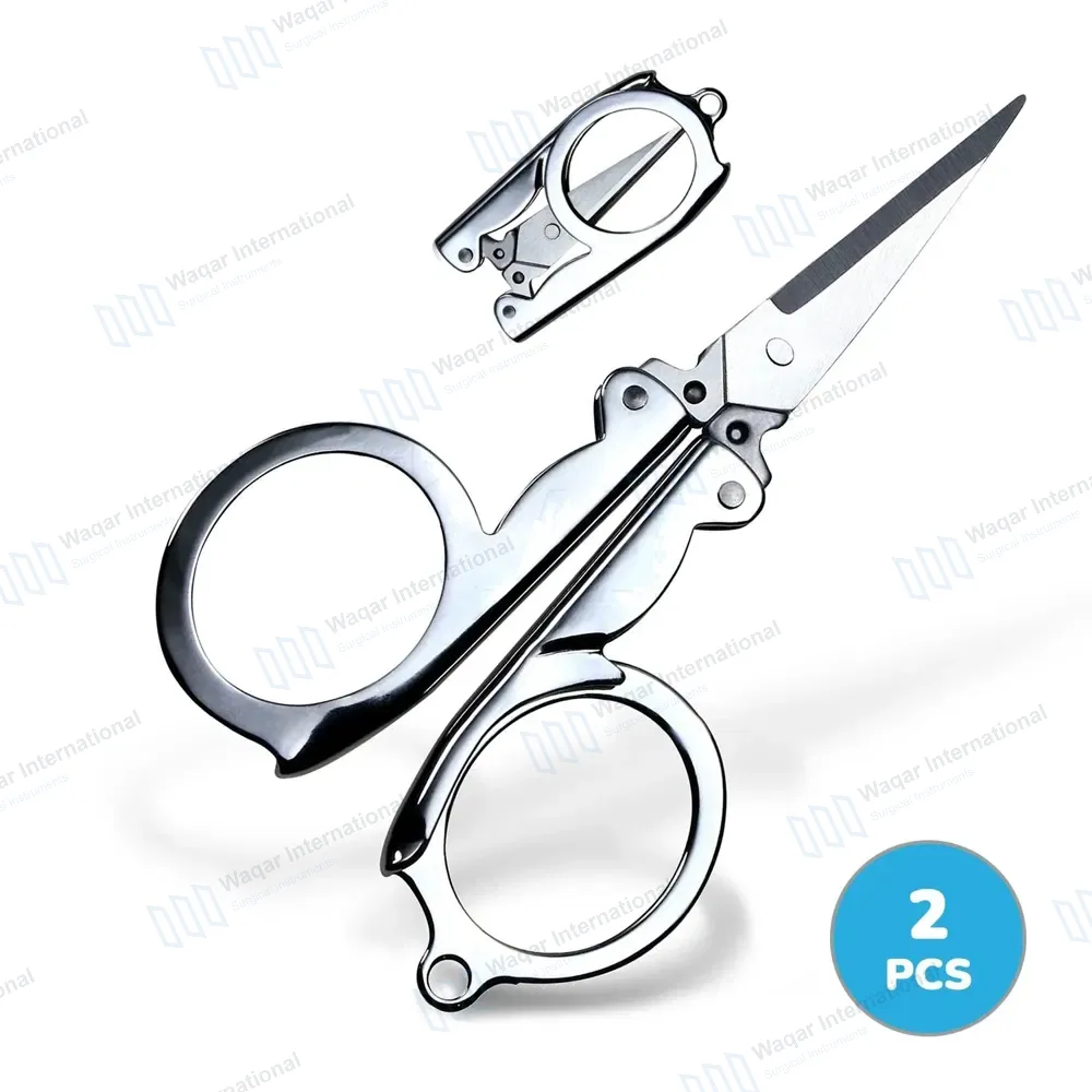 2 Small Folding Pocket Scissors Set