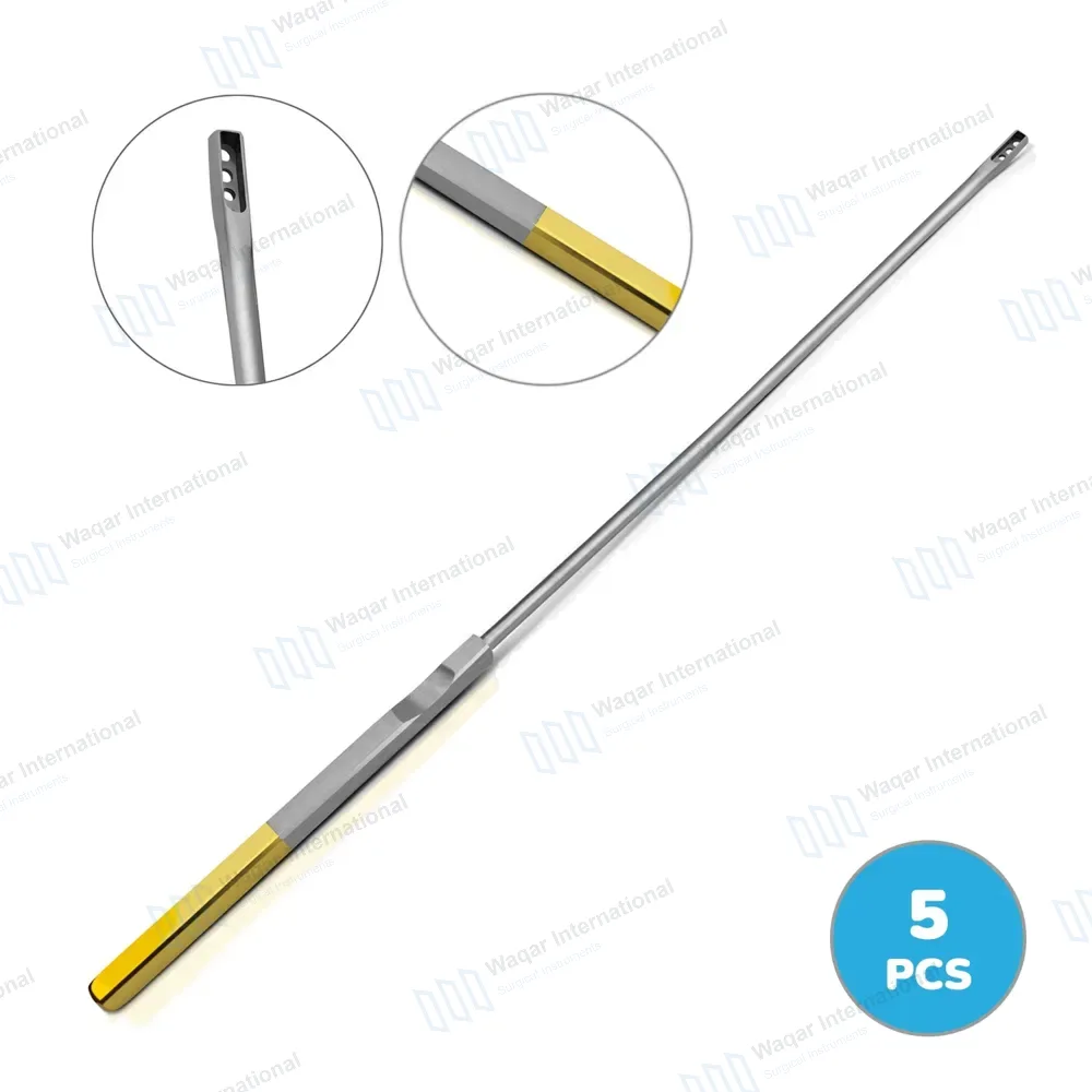 5 Kevorkian-Younge Biopsy Curette 12″ Loop 3X12mm with Basket Half Gold Handle