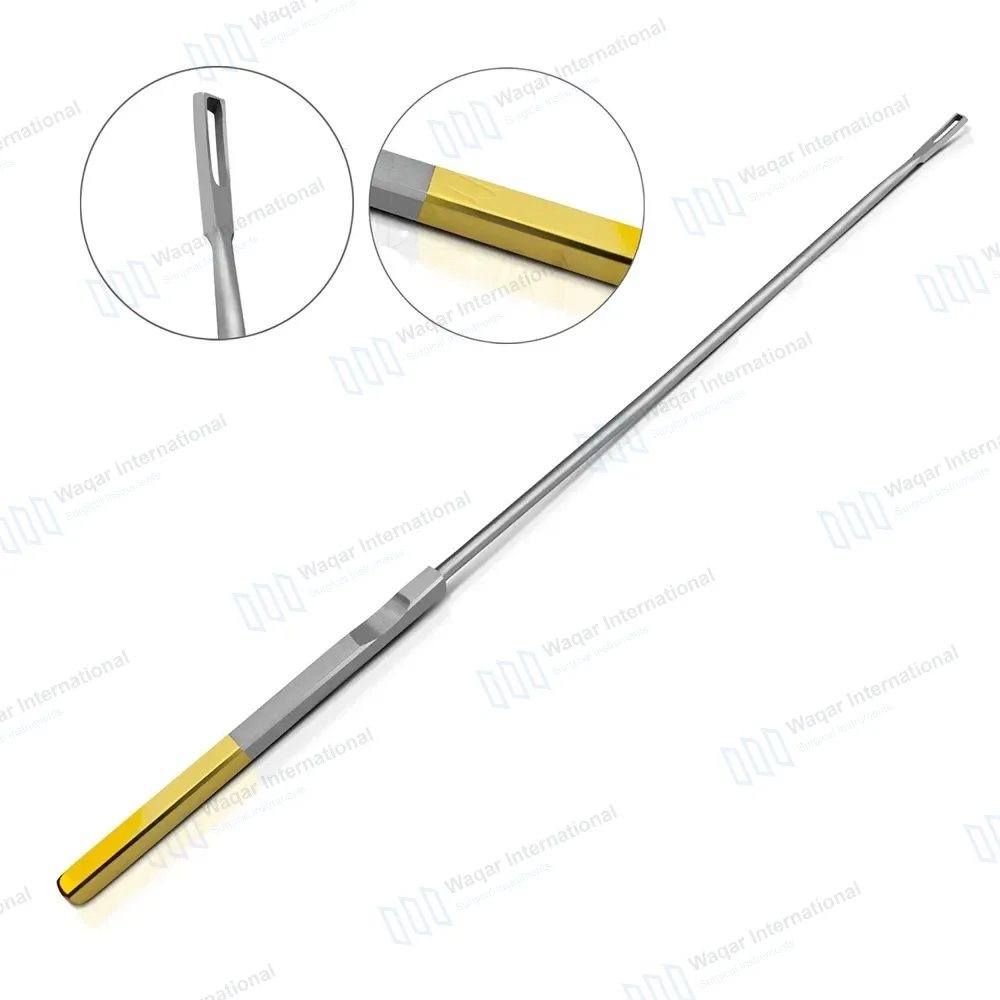 Kevorkian-Younge Biopsy Curette 12″ Loop 3X12mm Without Basket Half Gold Handle