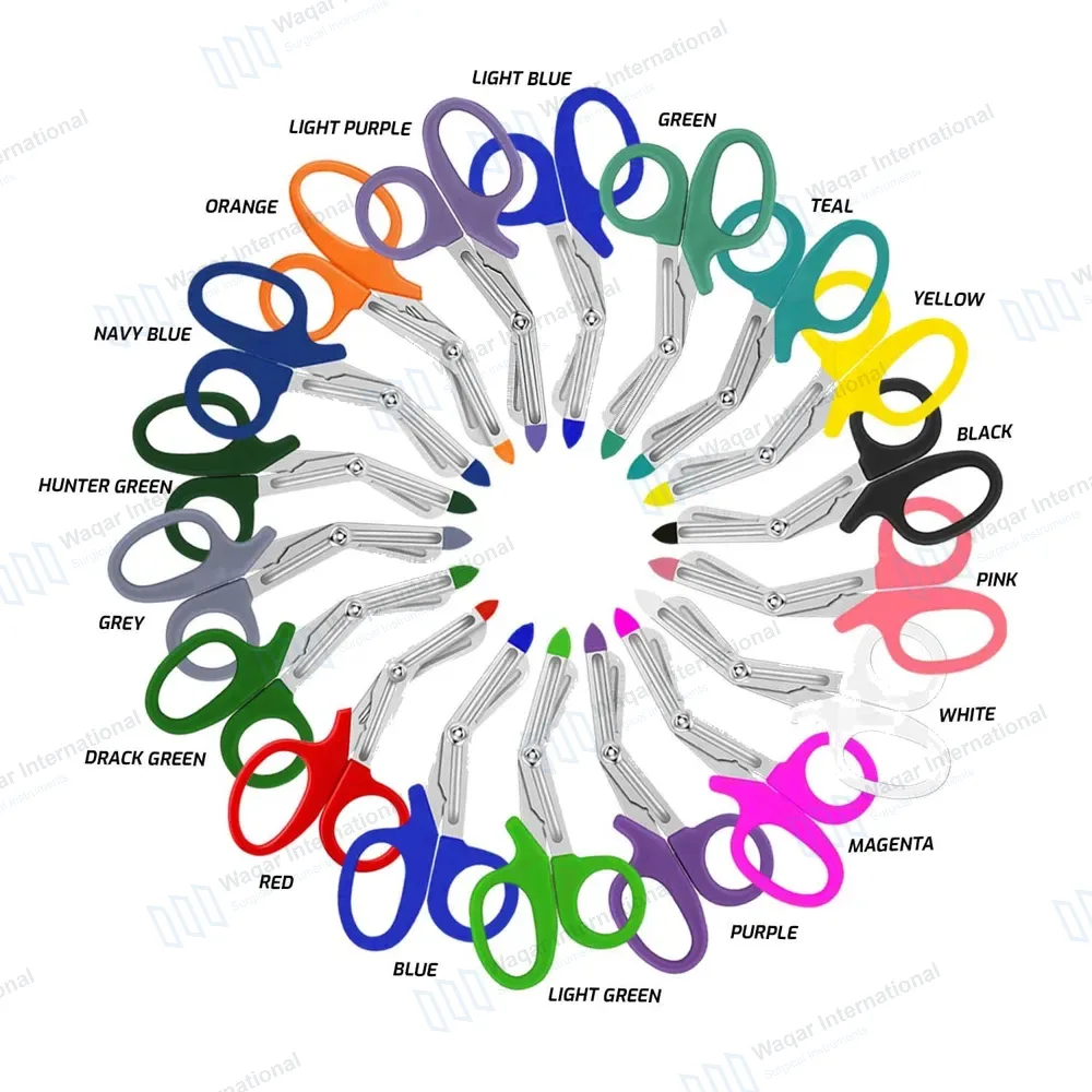 50 Pcs EMT Shears with Probe 5.5″ Assorted Colors