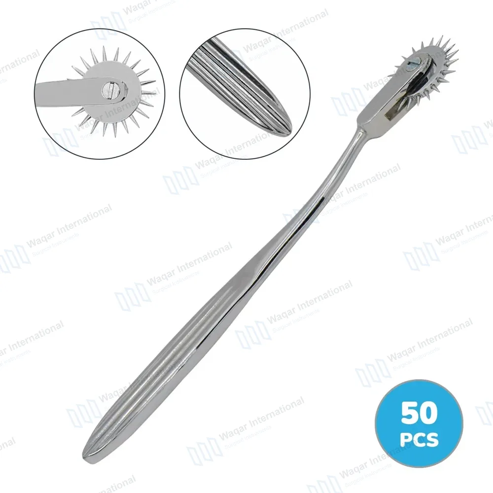 50 Wartenberg Pinwheel 1 Head 7″ Silver Color Handle