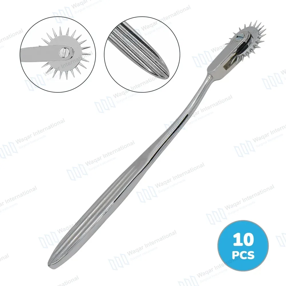 10 Wartenberg Pinwheel 1 Head 7″ Silver Color Handle