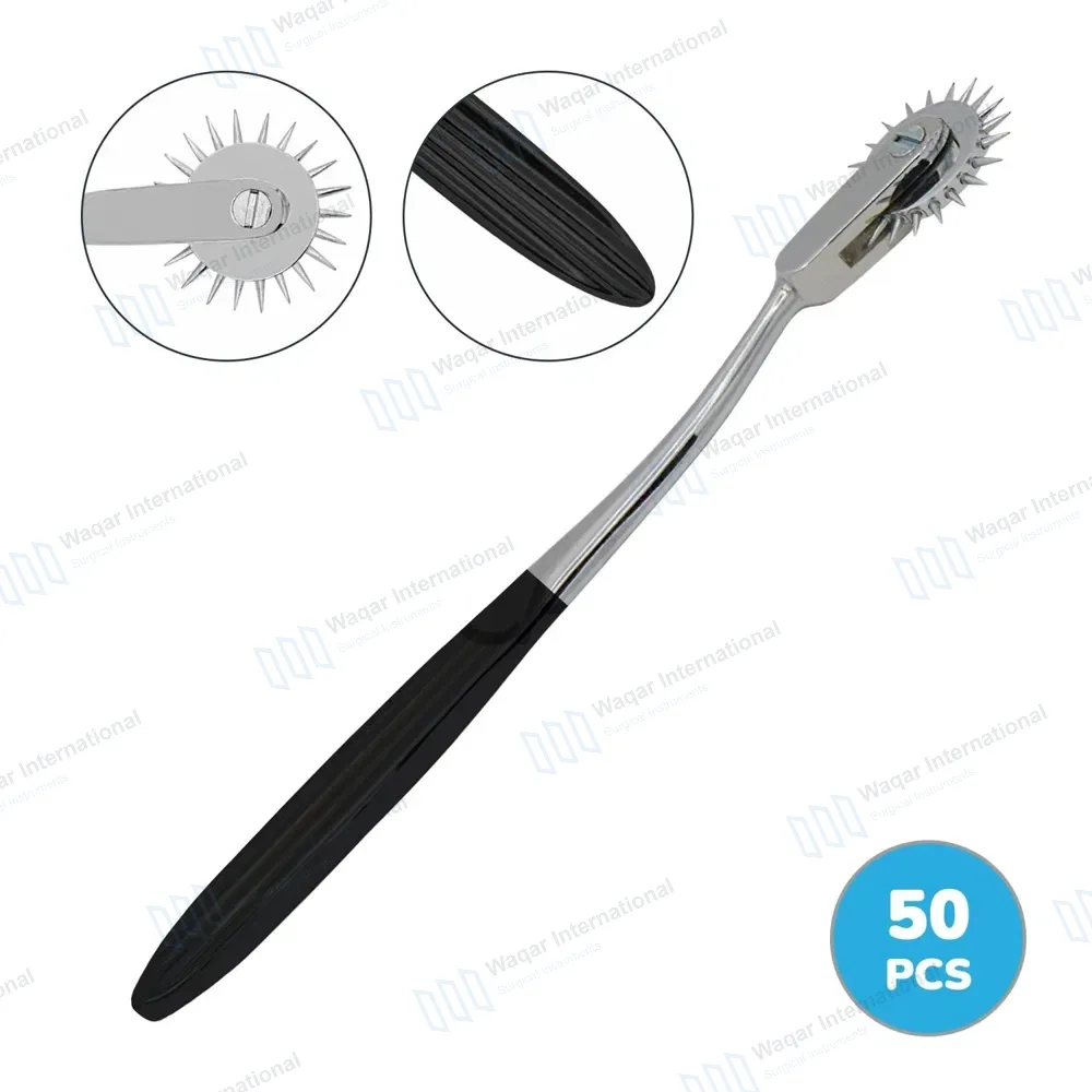 50 Wartenberg Neurological Pinwheel 7″ Black Color Handle