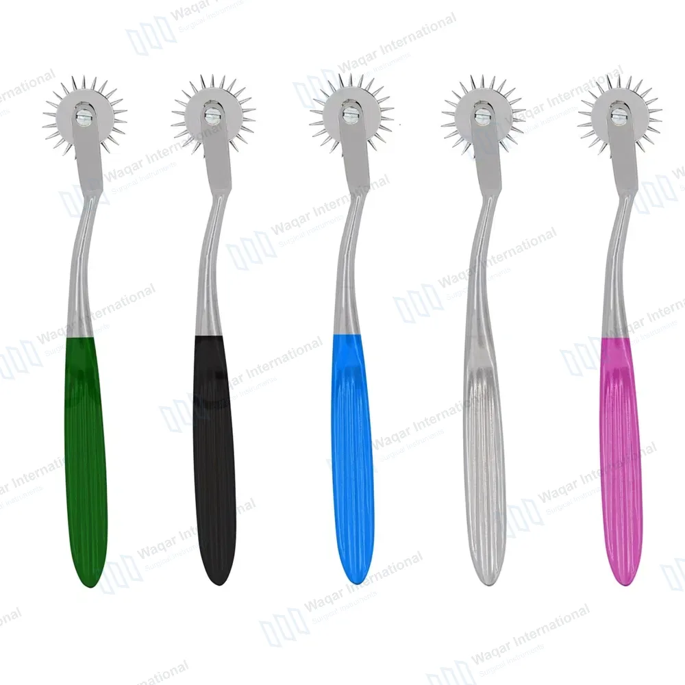 5 Wartenberg Pinwheel Set Chrome-Plated with Color Handles