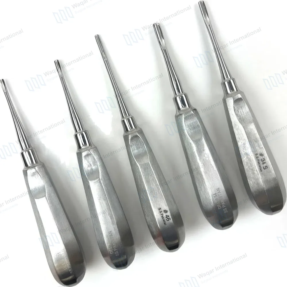 5 Pcs Dental Elevators #301, #34, #34S, #46 & #81 Set