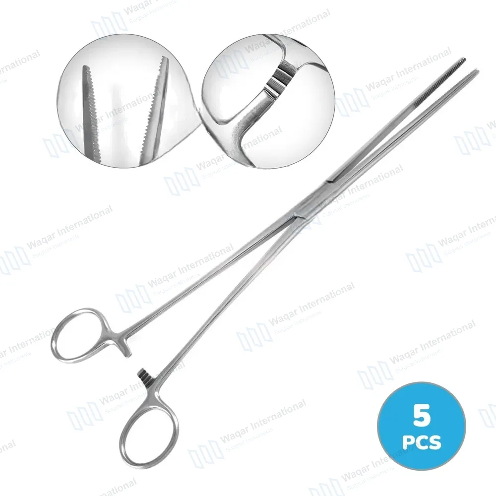5 BOZEMAN Uterine Dressing Forceps 10″ Straight