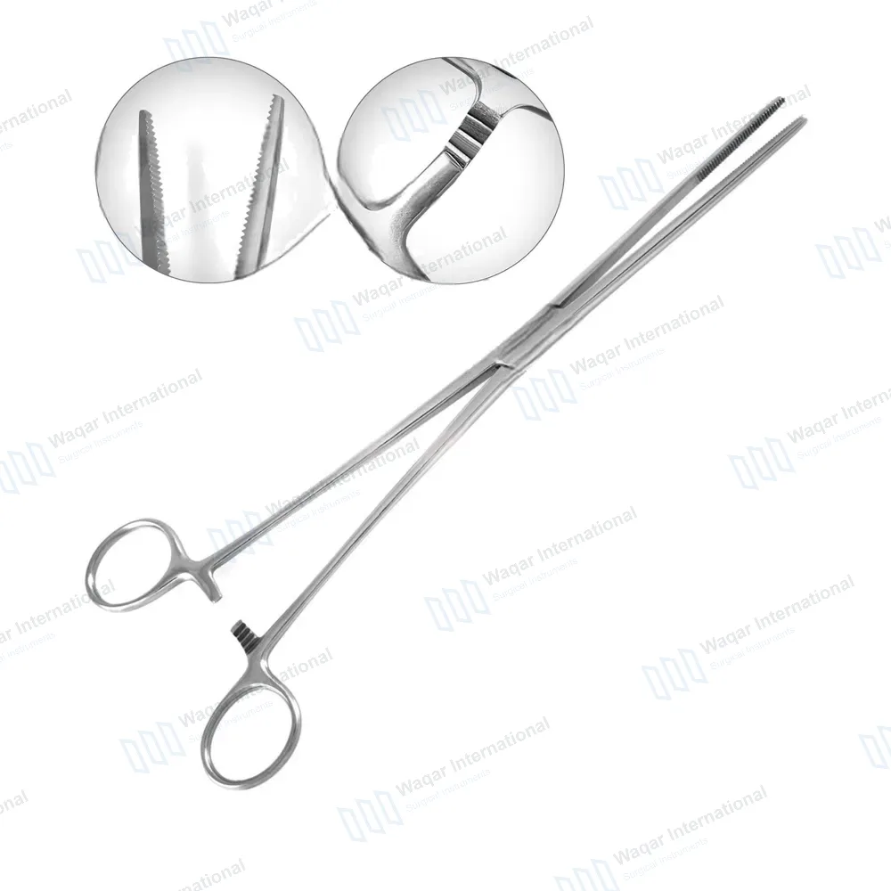 BOZEMAN Uterine Dressing Forceps 10″ Straight