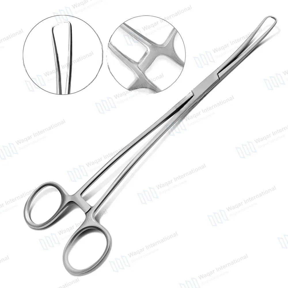Duplay Uterine Tenaculum Forceps 10″ (25cm) Double Curved