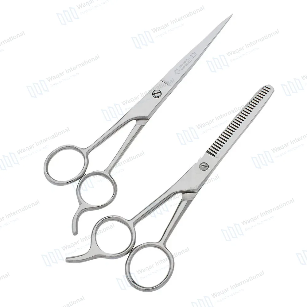 2 Pcs Professional Pet Grooming Hair Cutting & Thinning Scissors/Shears 6.5″ Set