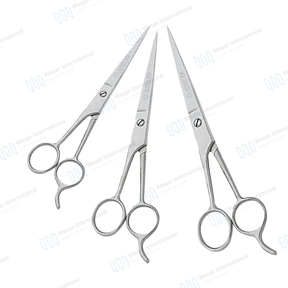 3 Pcs Barber Hair Cutting Scissors & Grooming Trimming Shears 5.5″ 6.5″ 7.5″