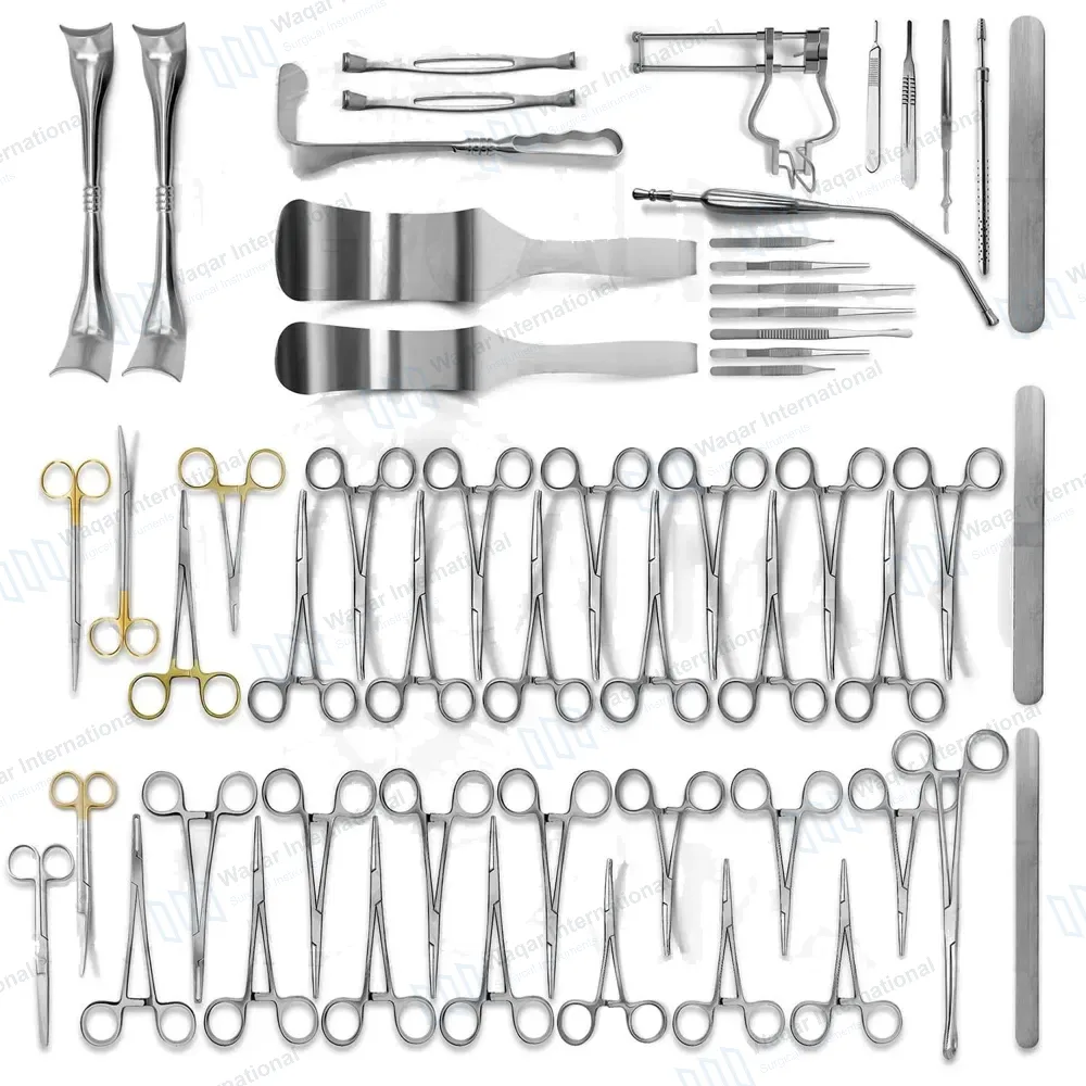 Basic Laparotomy Set 104 Pcs Medical Surgical Instruments – Gold