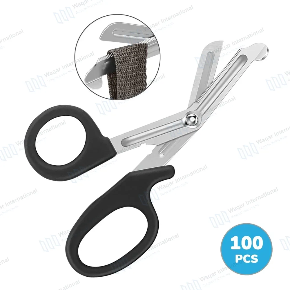 100 Black EMT/EMS Utility 7.5″ Paramedic Bandage Trauma Shears