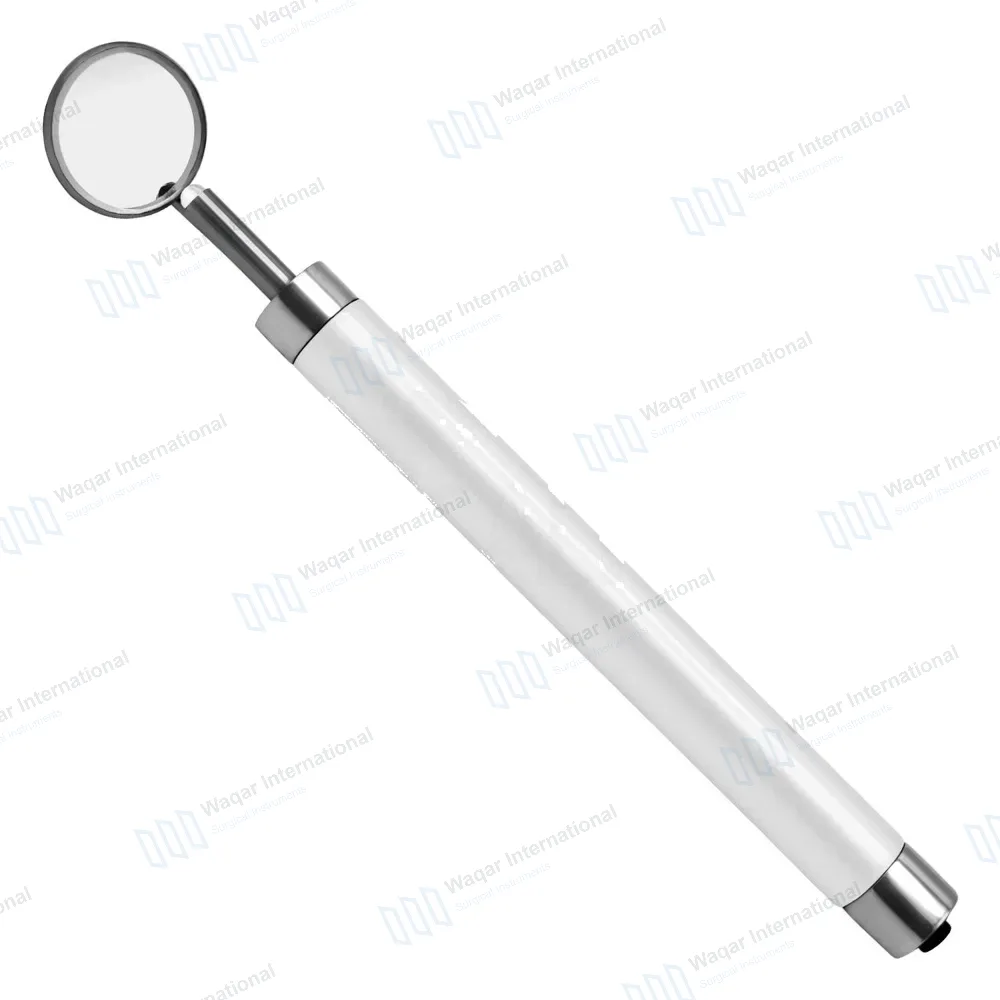 Dental Mirror with Light – White Color Handle